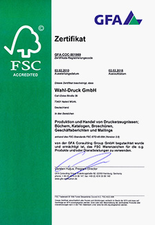 FSC Urkunde